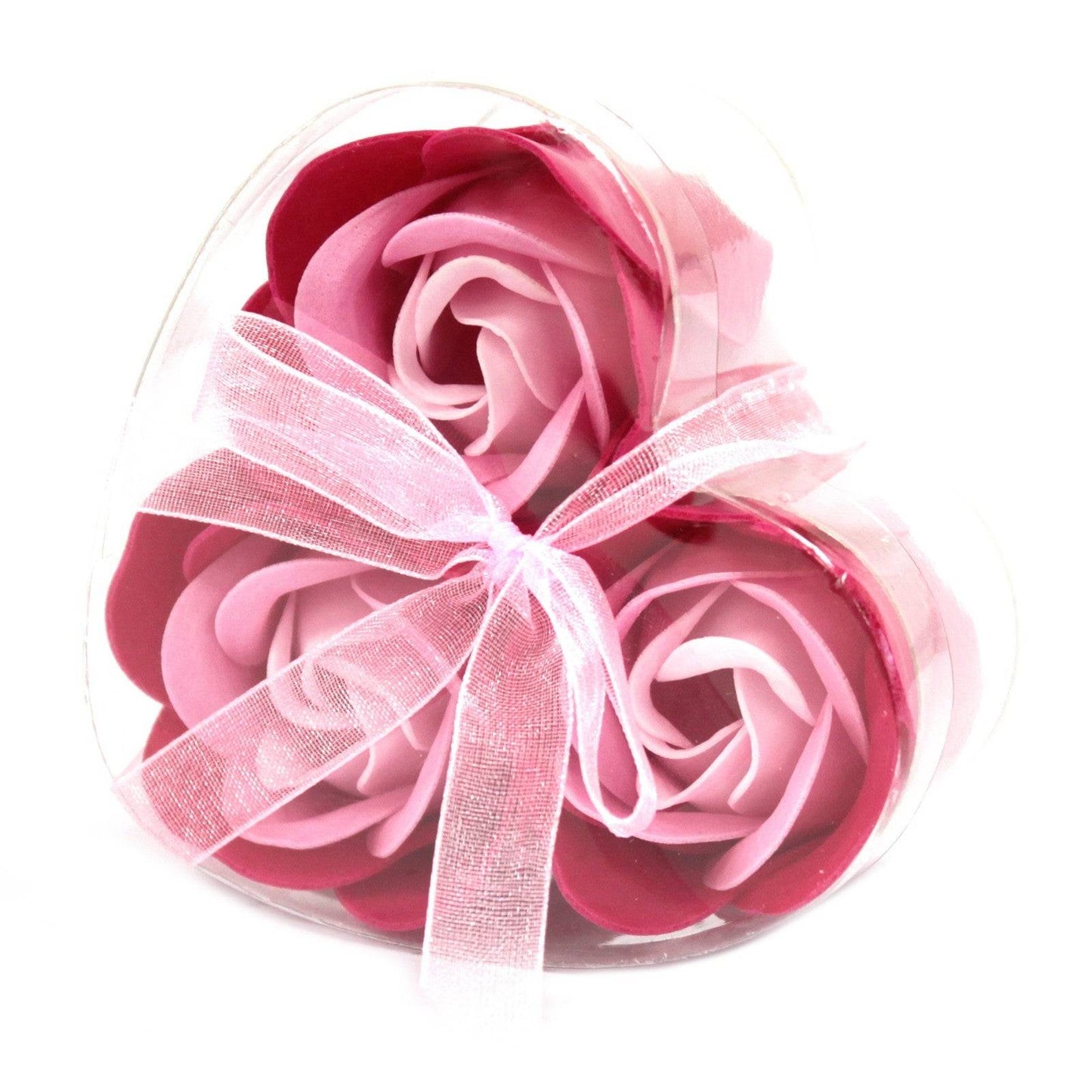 3er-Packung Seifenrosen-Herzbox Rosa