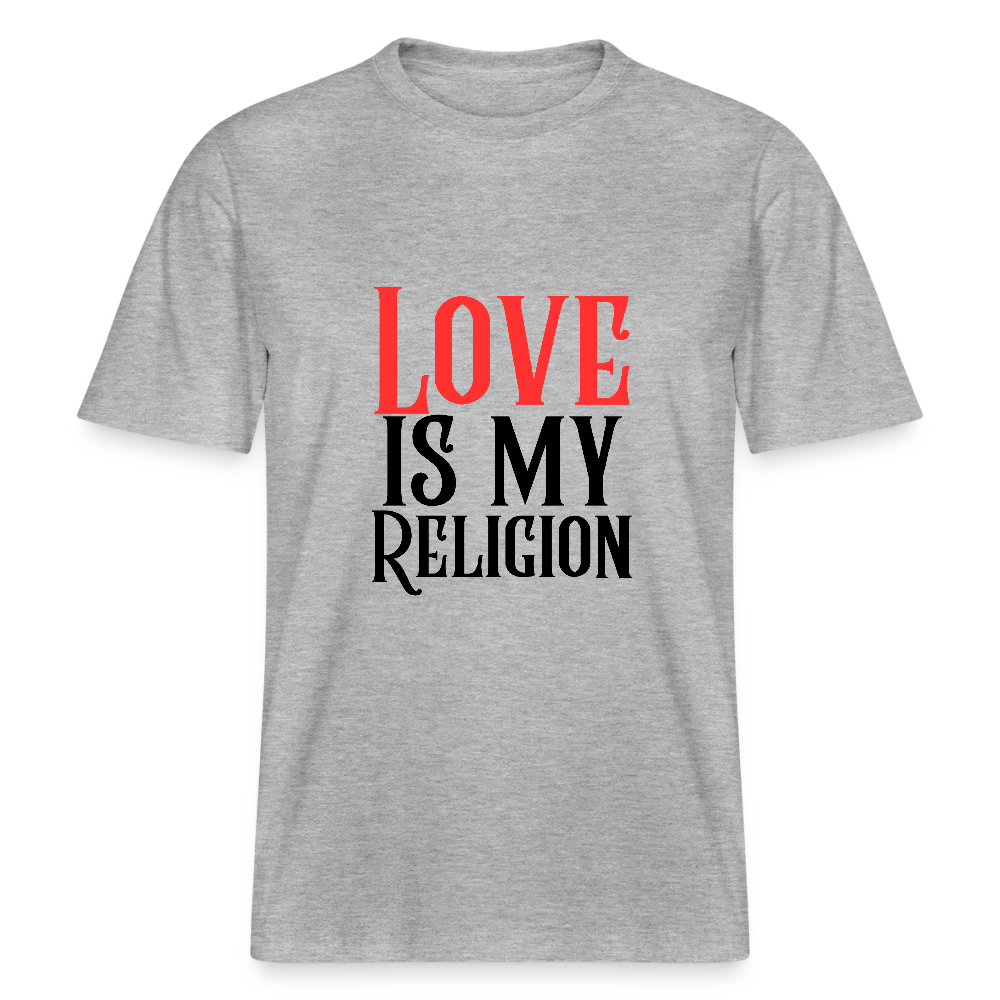 Bio Unisex T-Shirt RELIGION Grau meliert