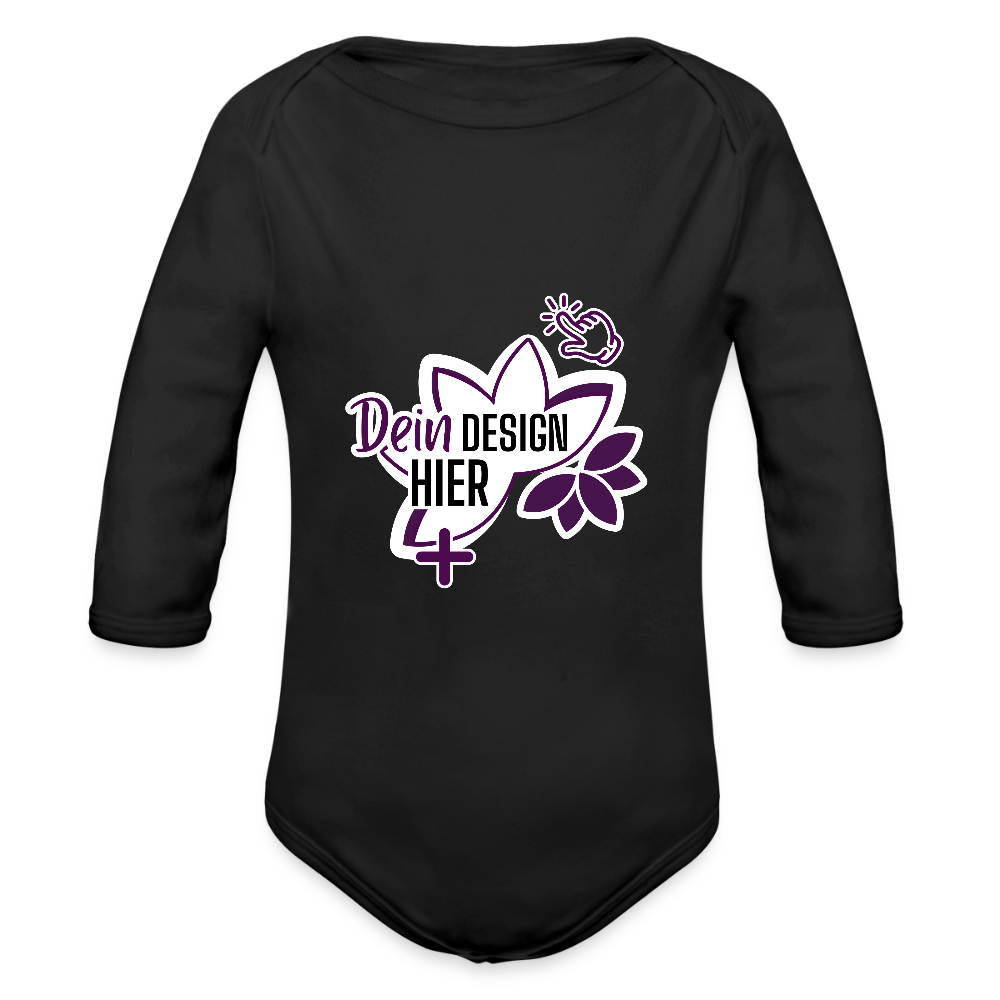 MyEcoStyle Bio Baby Langarm-Body Schwarz