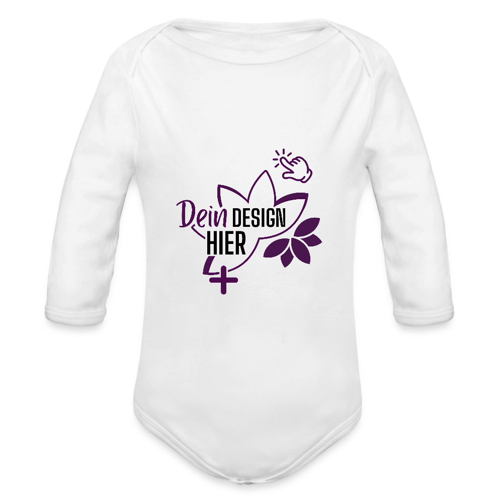 MyEcoStyle Bio Baby Langarm-Body Weiß