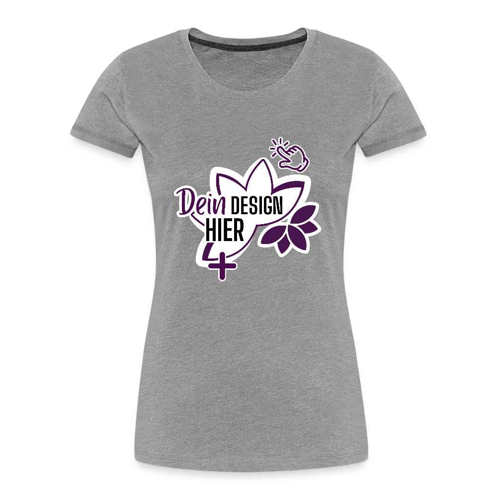 MyEcoStyle Bio Premium Frauen T-Shirt Grau meliert