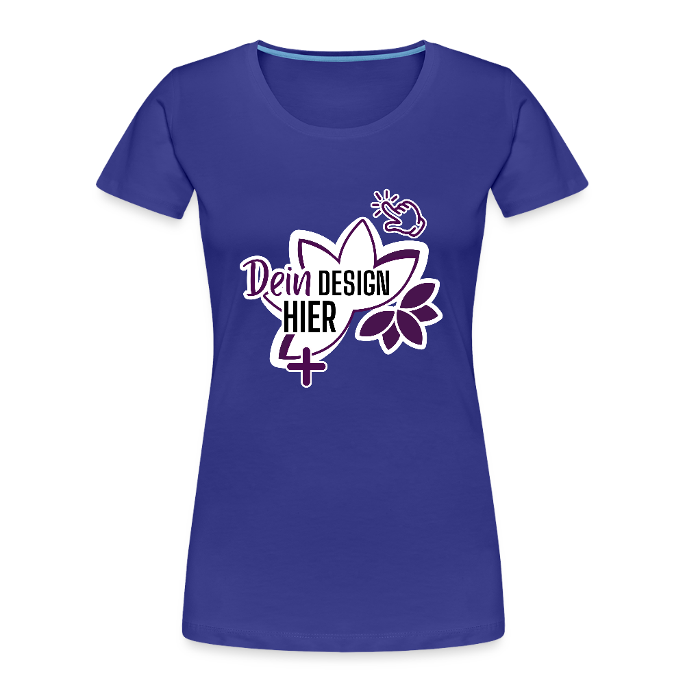 MyEcoStyle Bio Premium Frauen T-Shirt Königsblau