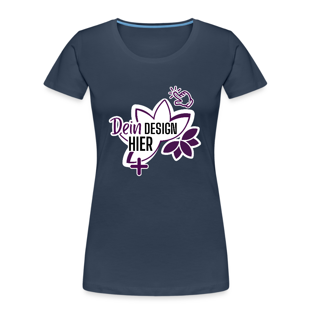MyEcoStyle Bio Premium Frauen T-Shirt Navy
