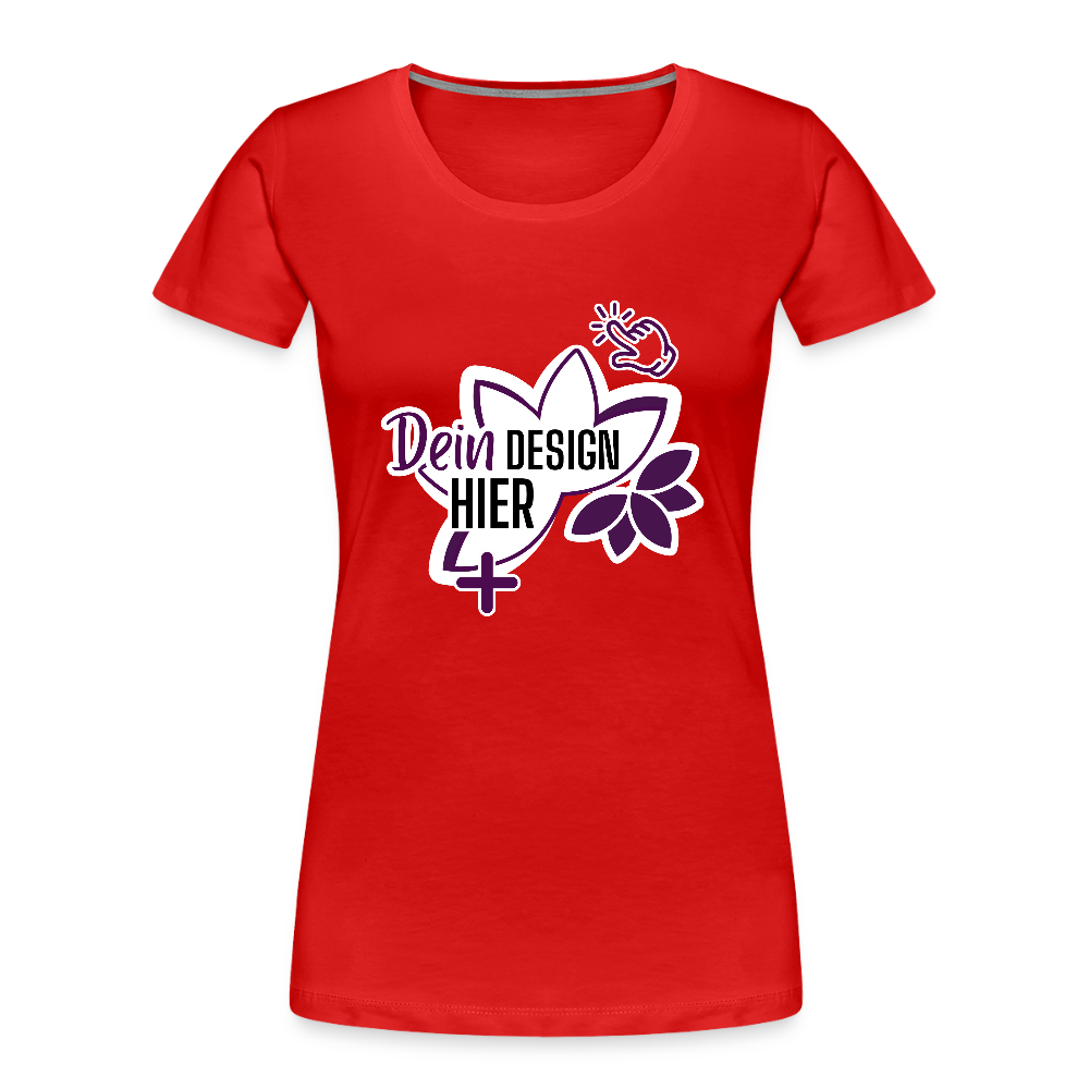 MyEcoStyle Bio Premium Frauen T-Shirt Rot