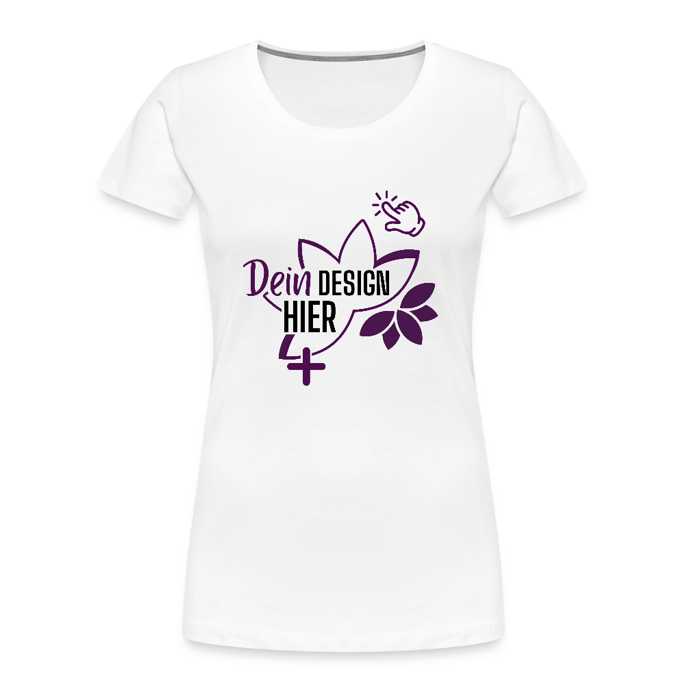 MyEcoStyle Bio Premium Frauen T-Shirt Weiß