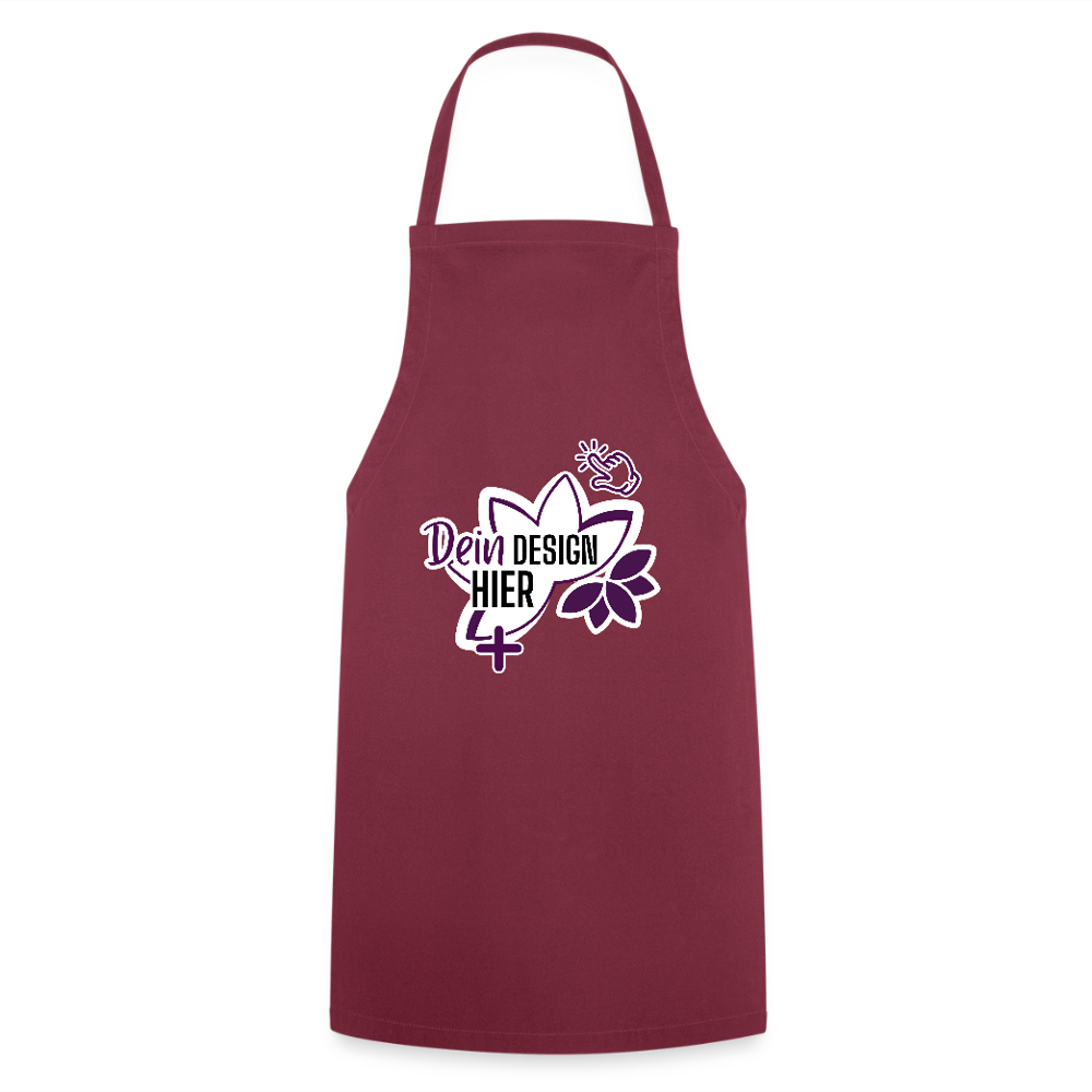 MyEcoStyle Schürze aus Baumwolle Bordeaux