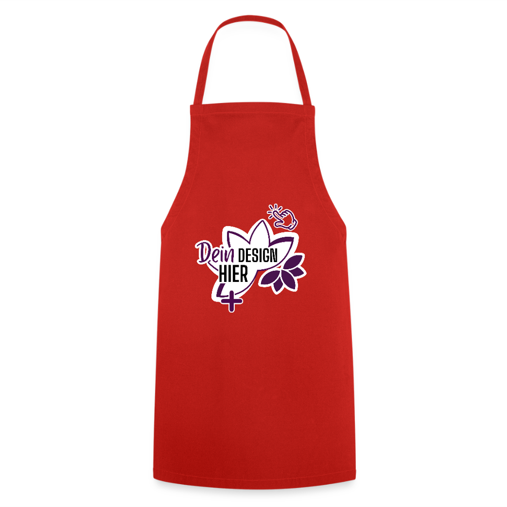 MyEcoStyle Schürze aus Baumwolle Rot
