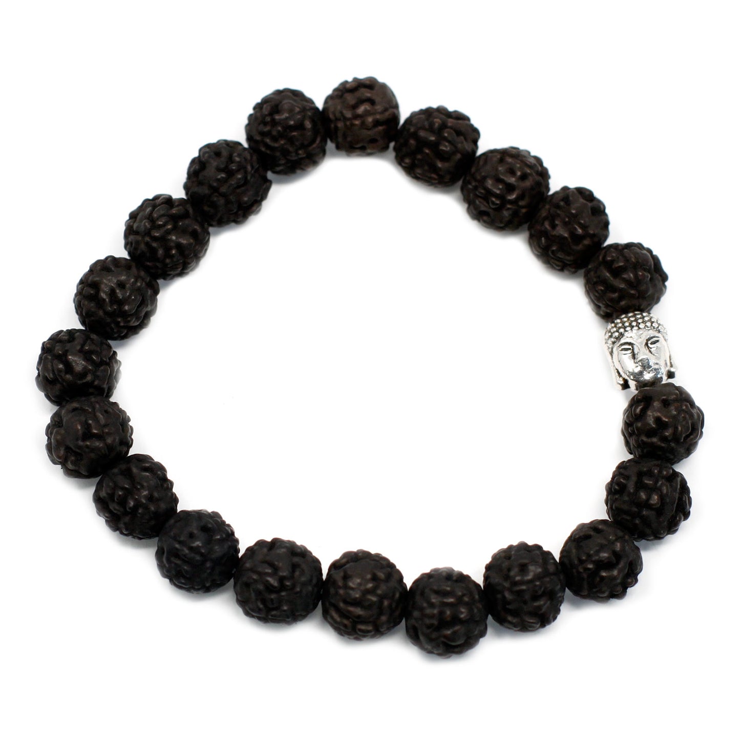 Rudraksha Buddha Armband "Dunkel"