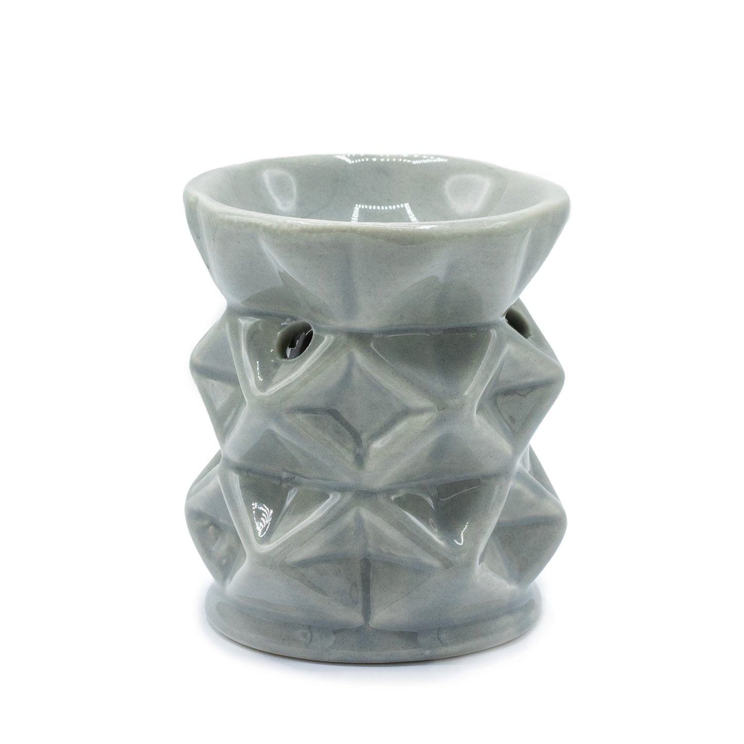 Elegante Duftlampe – Geometrisches Design Grau