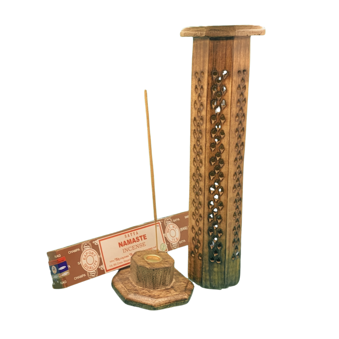 Feng Shui Räucherturm aus hochwertigem Mangoholz