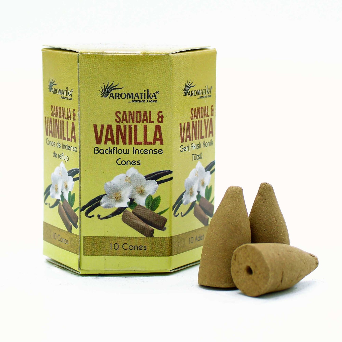 Magische Masala-Räucherkegel "Sandalholz & Vanille"