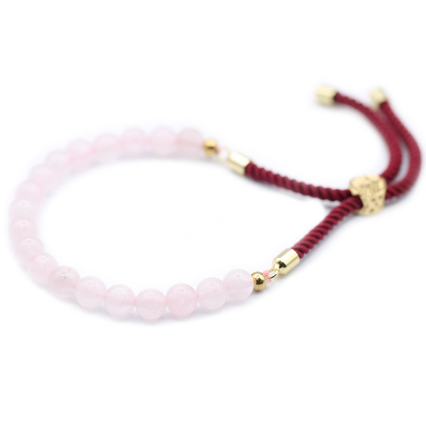 18K Vergoldetes Edelstein-Armband Rosenquarz