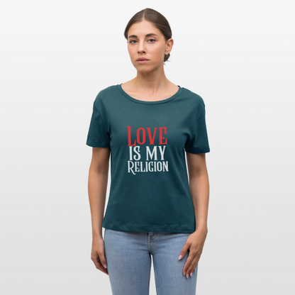 Bio Rundhals Frauen T-Shirt RELIGION