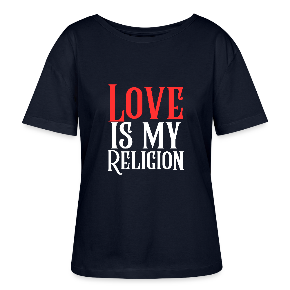 Bio Rundhals Frauen T-Shirt RELIGION Navy