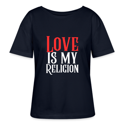 Bio Rundhals Frauen T-Shirt RELIGION Navy