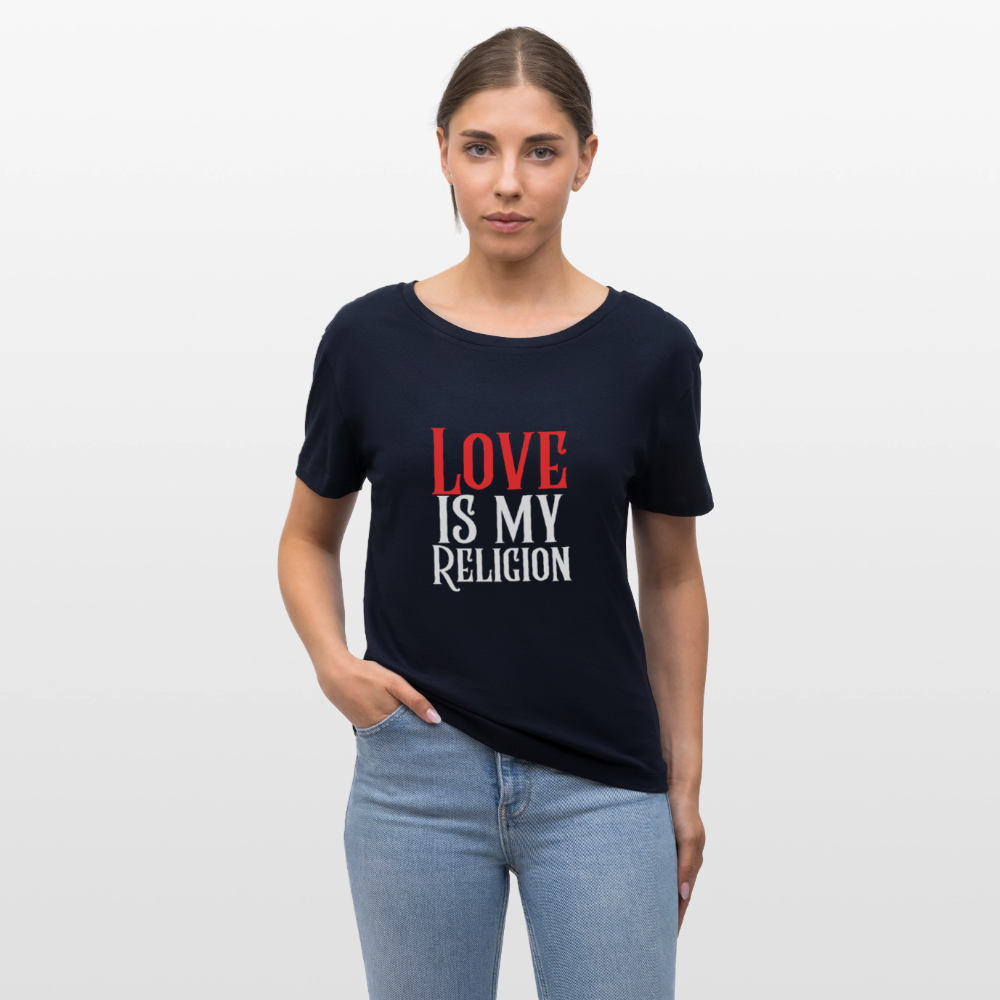 Bio Rundhals Frauen T-Shirt RELIGION