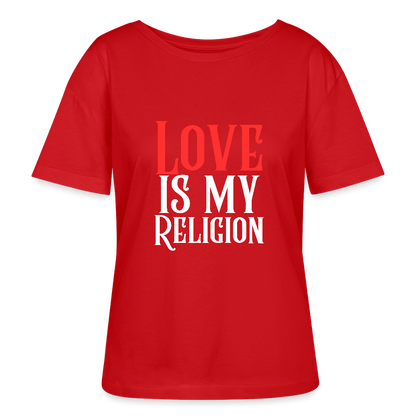 Bio Rundhals Frauen T-Shirt RELIGION Rot
