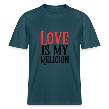 Bio Unisex T-Shirt RELIGION Dunkles Petrol
