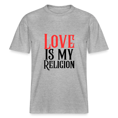 Bio Unisex T-Shirt RELIGION Grau meliert
