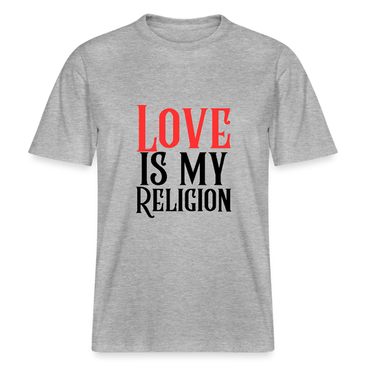 Bio Unisex T-Shirt RELIGION Grau meliert