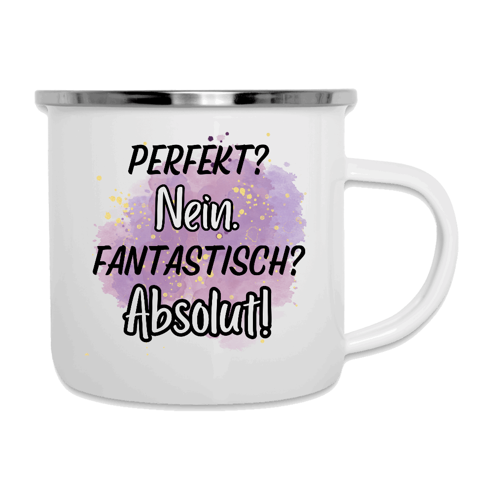 Emaille-Tasse PERFEKT Weiß
