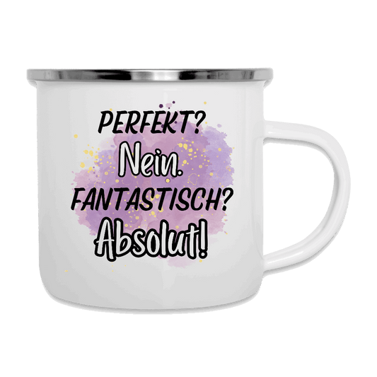 Emaille-Tasse PERFEKT Weiß