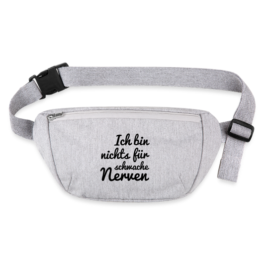 Gürteltasche aus recycelter Baumwolle NERVEN Grau meliert