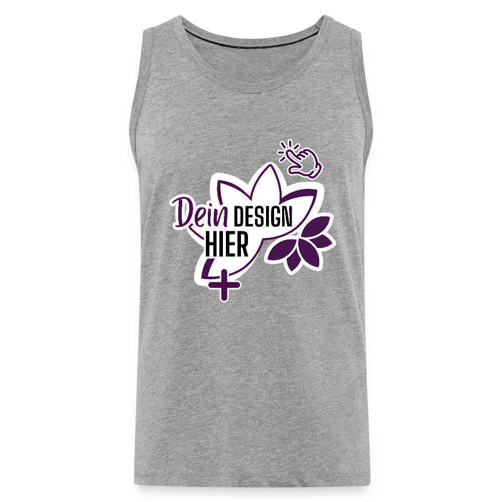 Premium Männer Tank Top Grau meliert
