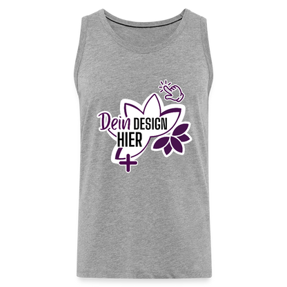 Premium Männer Tank Top Grau meliert