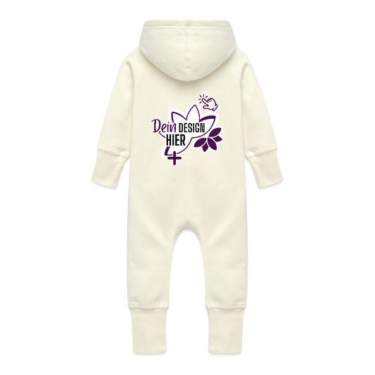 MyEcoStyle Bio Baby Overall mit Kapuze Vanille-Milchshake