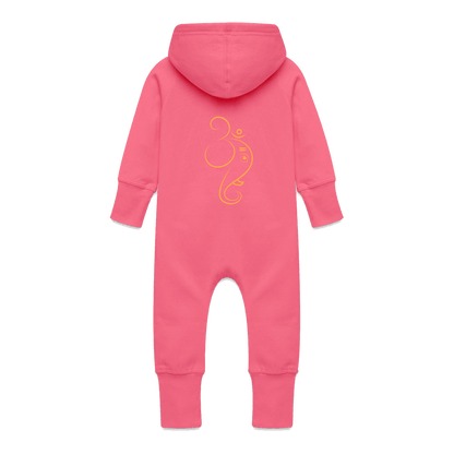 Bio Baby Overall mit Kapuze OM GANESHA Fuchsia