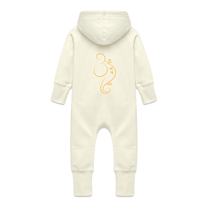 Bio Baby Overall mit Kapuze OM GANESHA Vanille-Milchshake