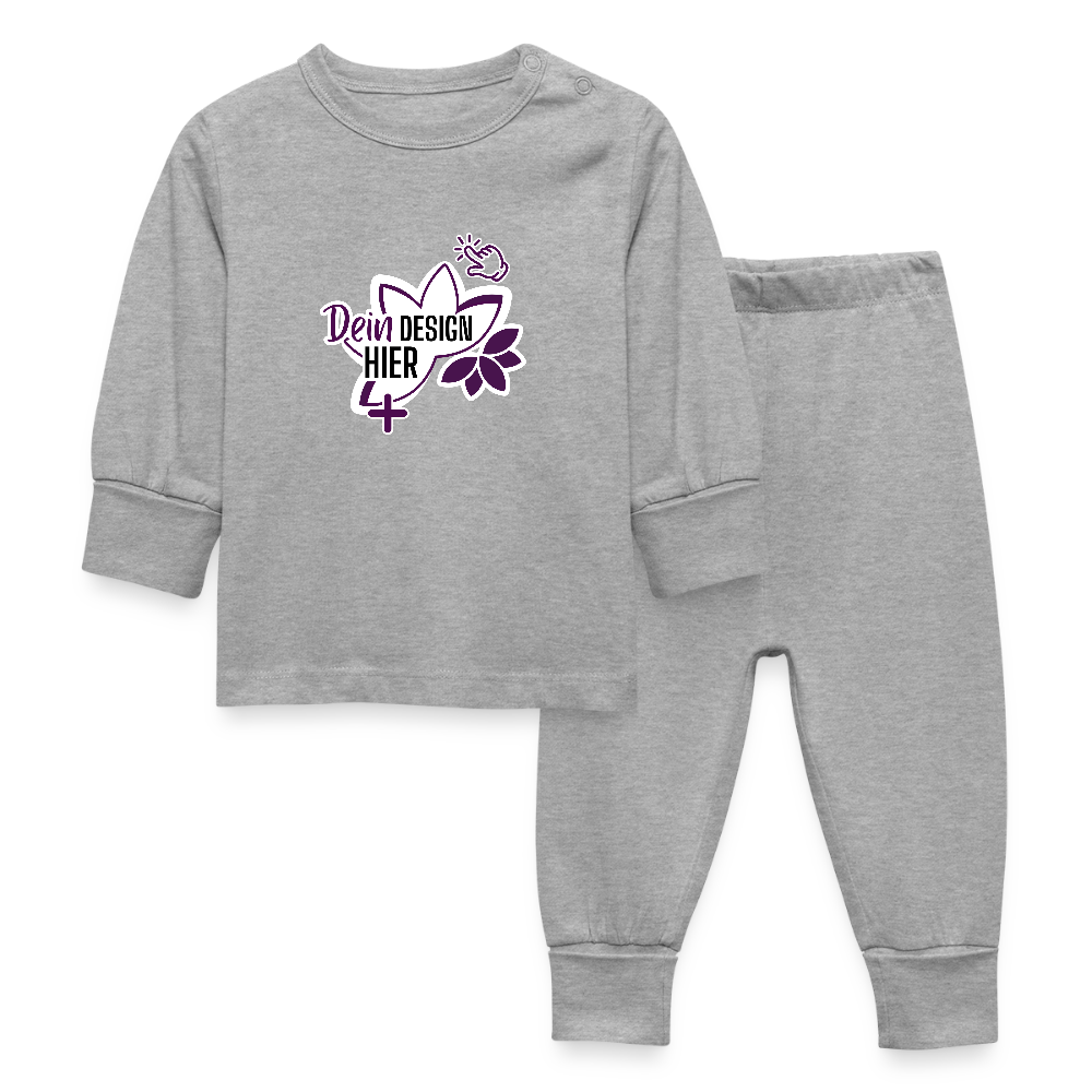 MyEcoStyle Bio Baby Schlafanzug Grau meliert