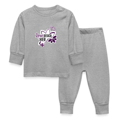 MyEcoStyle Bio Baby Schlafanzug Grau meliert