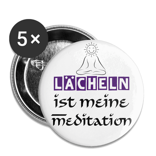 Buttons groß (5stk) SMILE Weiß