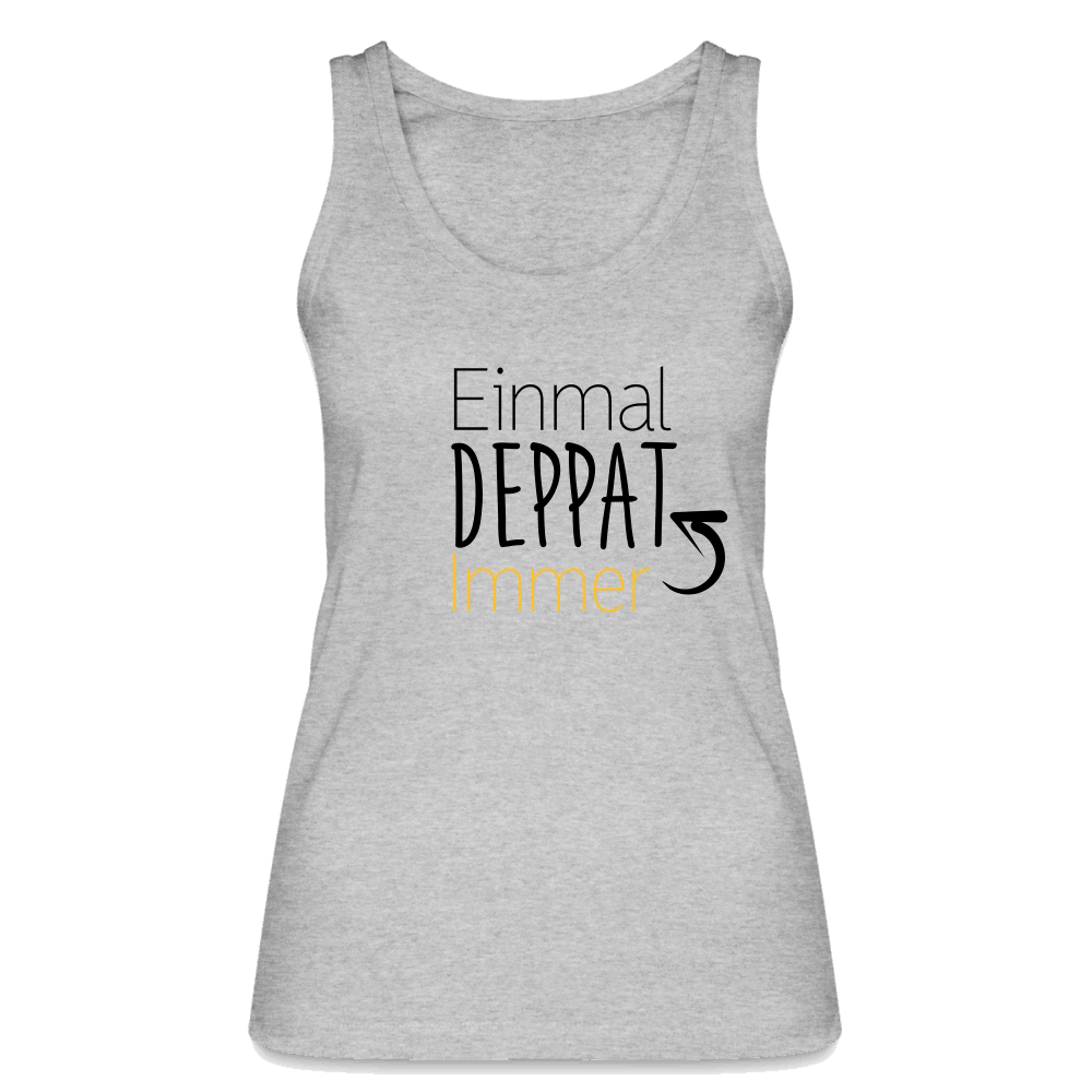 Bio Frauen Tank Top EINMAL Grau meliert