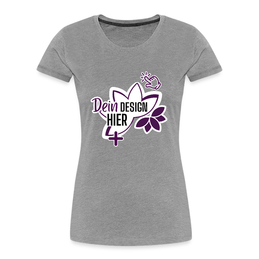 MyEcoStyle Bio Premium Frauen T-Shirt Grau meliert