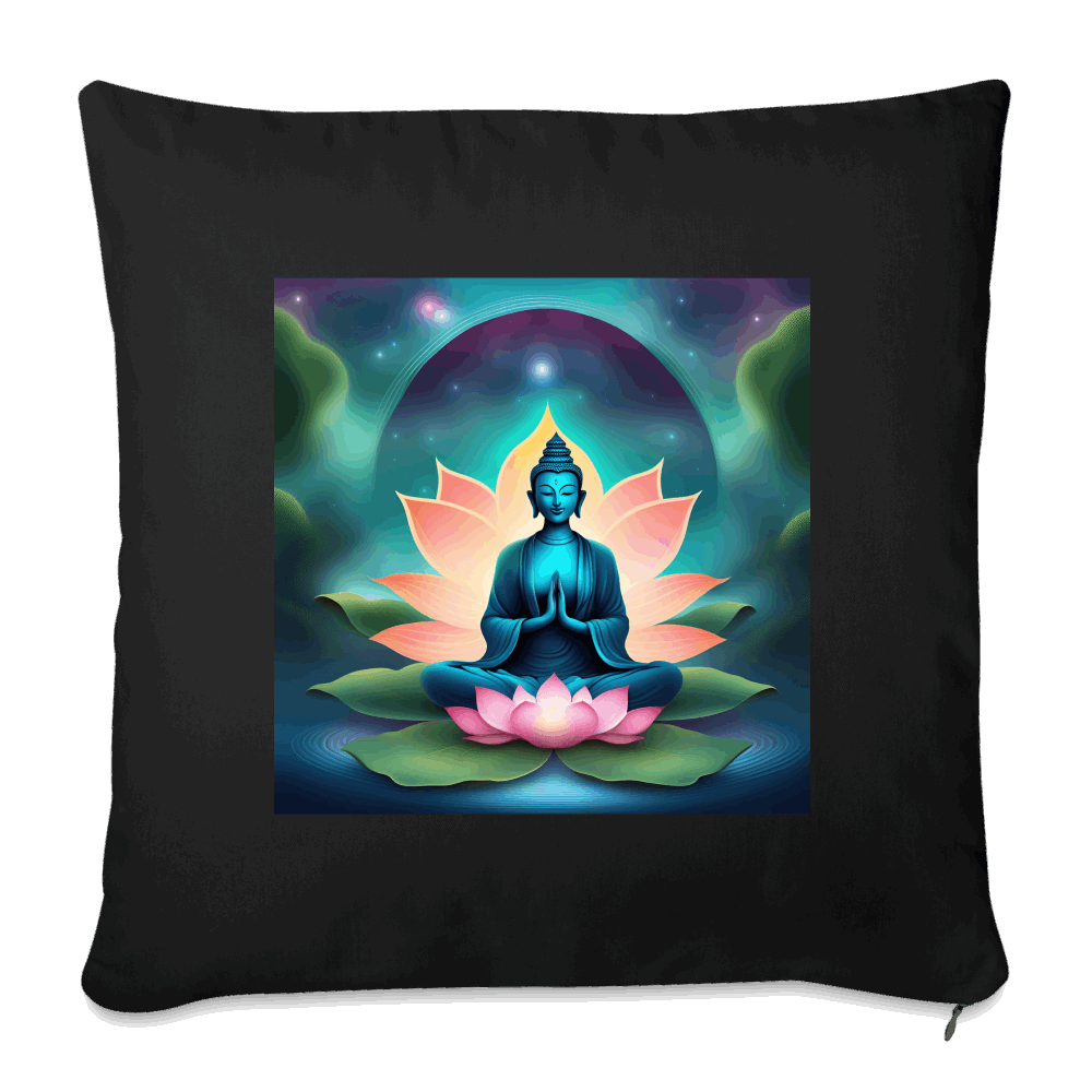 Baumwolle Sofakissenbezug LOTUS Schwarz