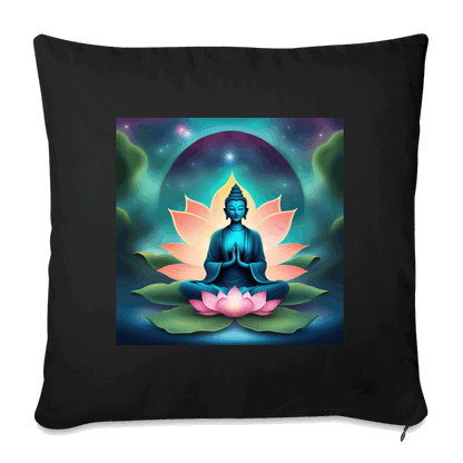 Baumwolle Sofakissenbezug LOTUS Schwarz