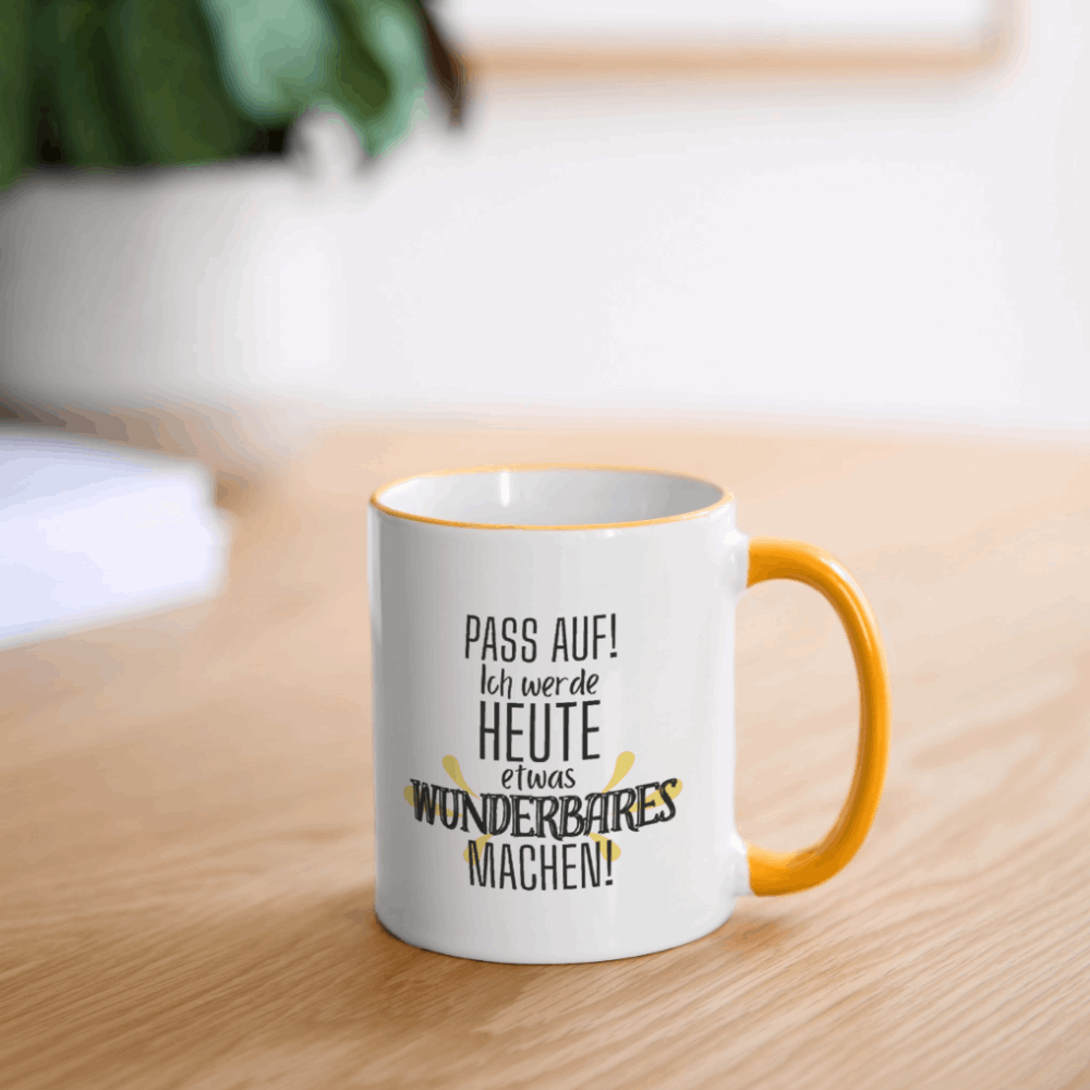 Tasse - Zweifarbig WUNDERBAR
