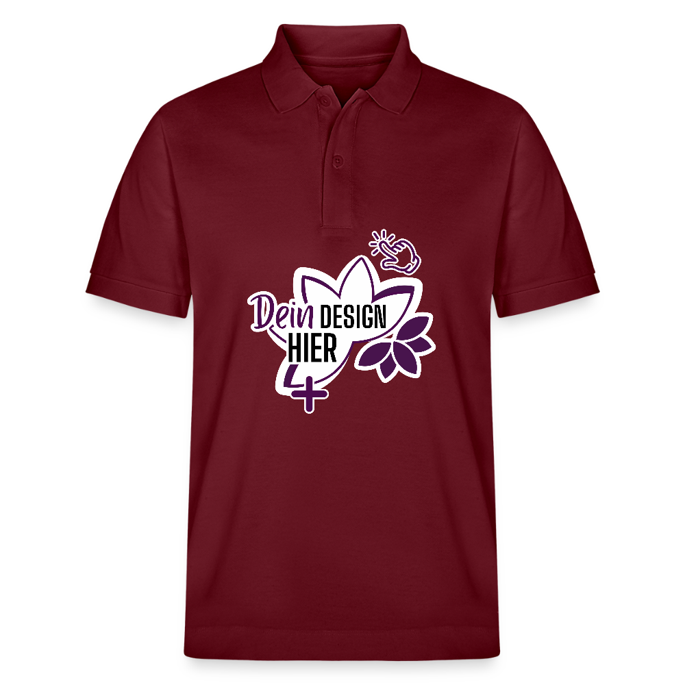 MyEcoStyle Bio Unisex Poloshirt Burgunderrot