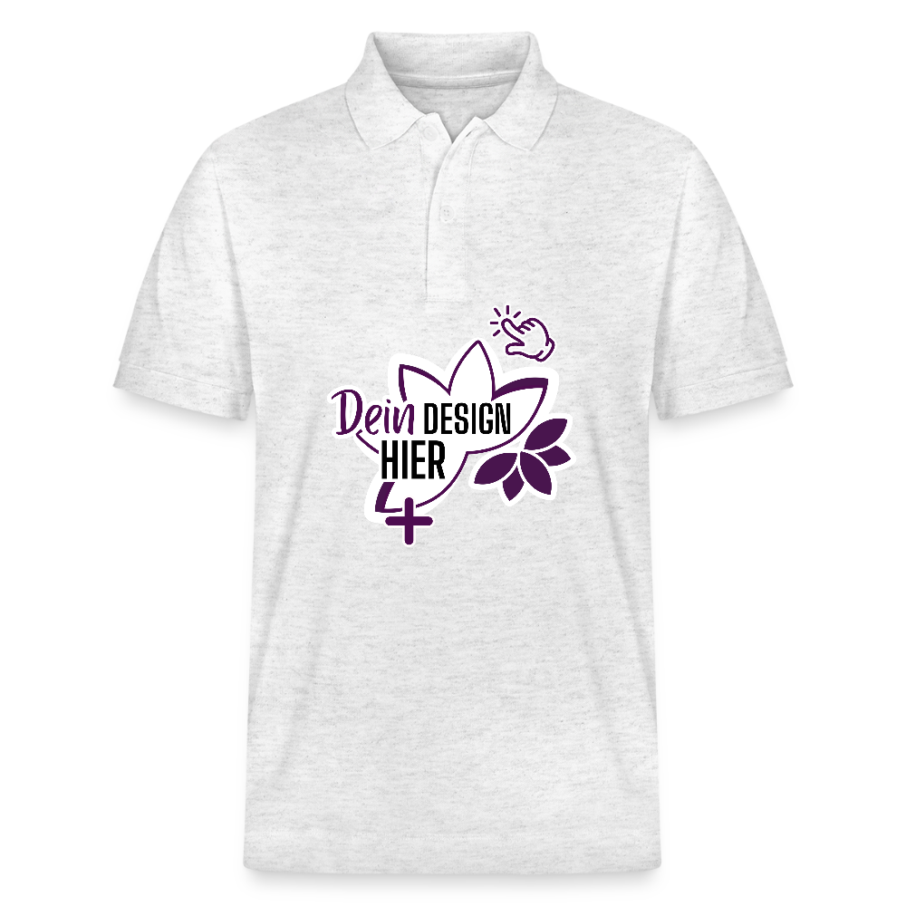 MyEcoStyle Bio Unisex Poloshirt Weiß meliert