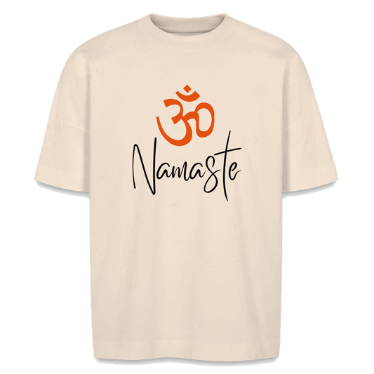 Bio Unisex Oversize T-Shirt NAMASTE Naturweiß