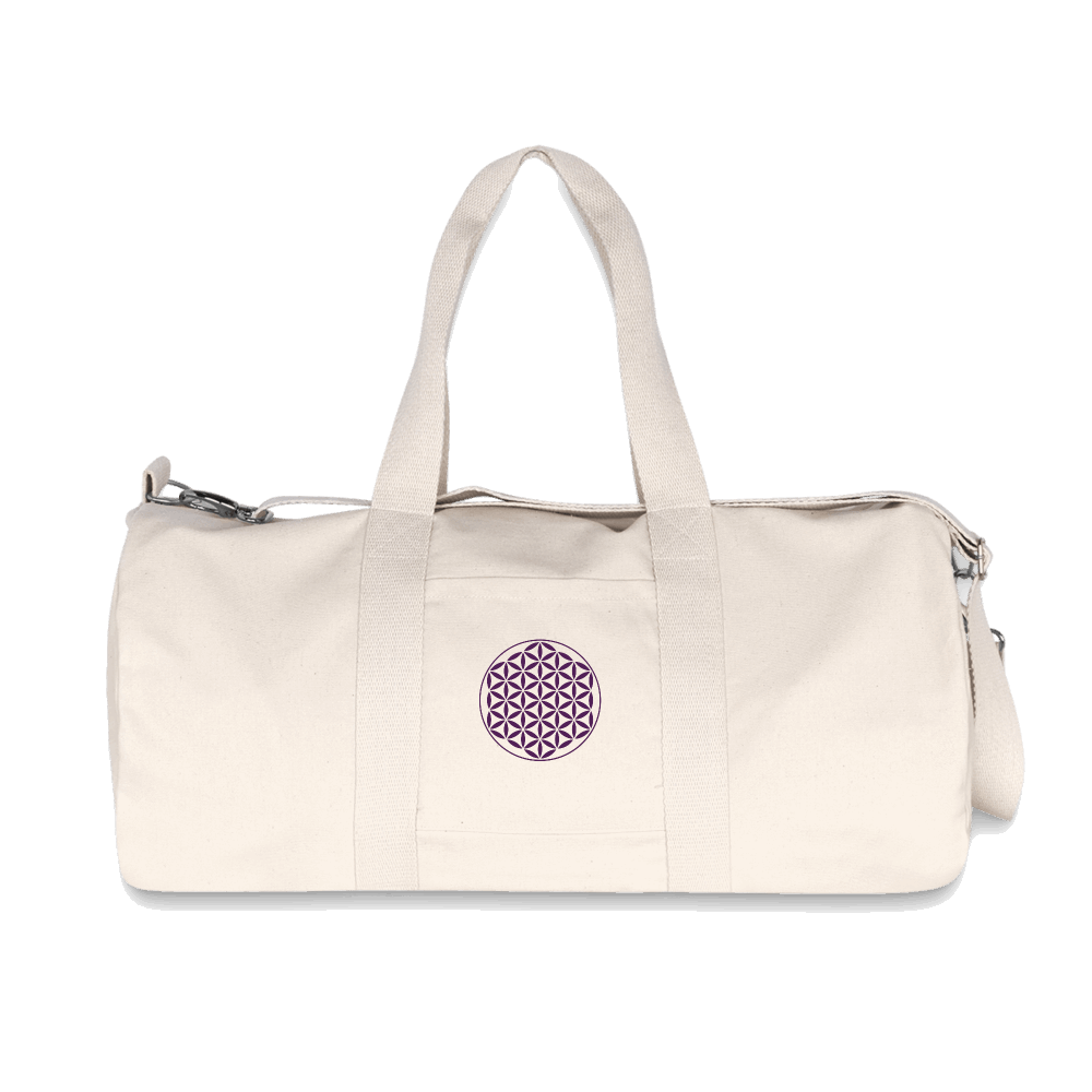 Recycelte Tasche BLUME Naturweiß