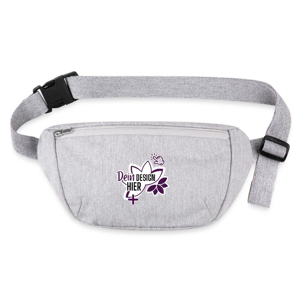 Personalisierbare Gürteltasche aus Baumwolle – MyEcoStyle Grau meliert