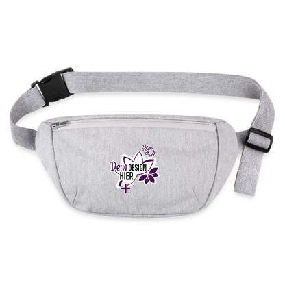 Personalisierbare Gürteltasche aus Baumwolle – MyEcoStyle Grau meliert