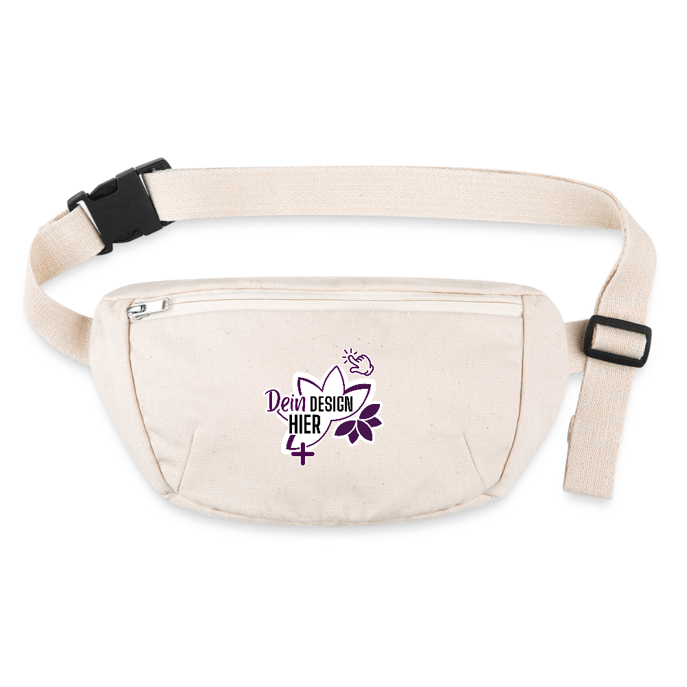 Personalisierbare Gürteltasche aus Baumwolle – MyEcoStyle Naturweiß