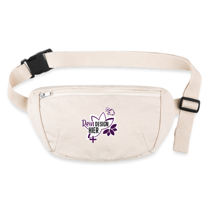 Personalisierbare Gürteltasche aus Baumwolle – MyEcoStyle Naturweiß