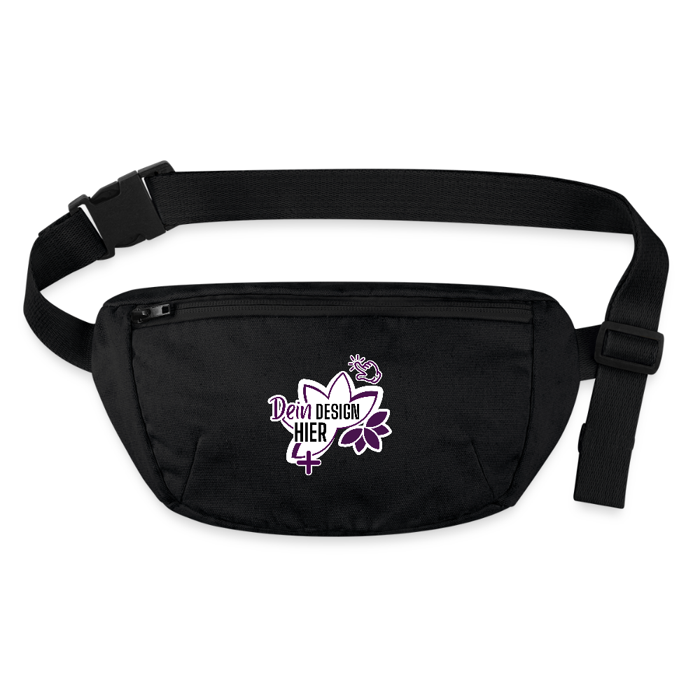 Personalisierbare Gürteltasche aus Baumwolle – MyEcoStyle Schwarz