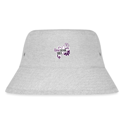 Personalisierbarer recycelter Bucket Hat – MyEcoStyle Grau meliert